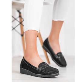 SHELOVET Mocassins têxteis preto 1