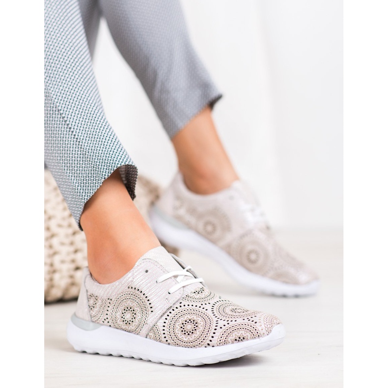 Filippo Calçados esportivos de couro rosa 1