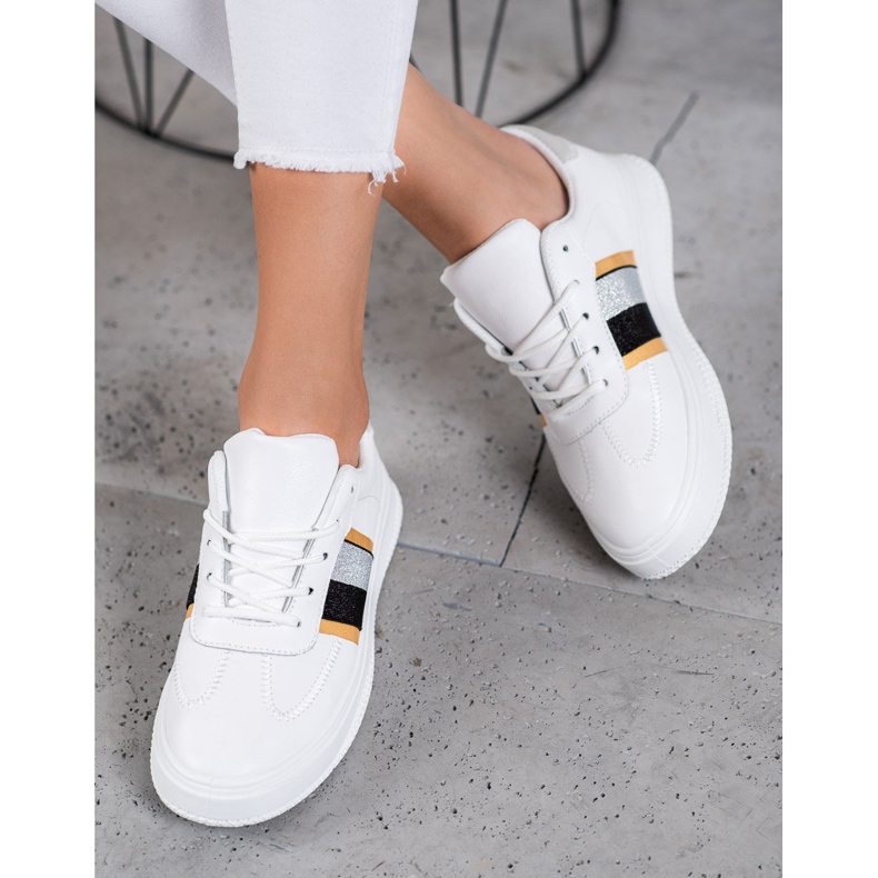 Small Swan Calçados Esportivos da Moda branco 1