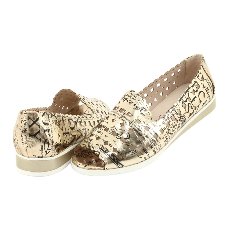 M.Daszyński Bailarinas douradas femininas Daszyński SA135-1 preto amarelo 4 M.Daszyński Bailarinas douradas femininas Daszyński SA135-1 preto amarelo 4