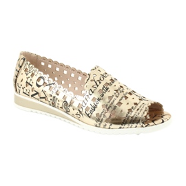 M.Daszyński Bailarinas douradas femininas Daszyński SA135-1 preto amarelo 1 M.Daszyński Bailarinas douradas femininas Daszyński SA135-1 preto amarelo 1