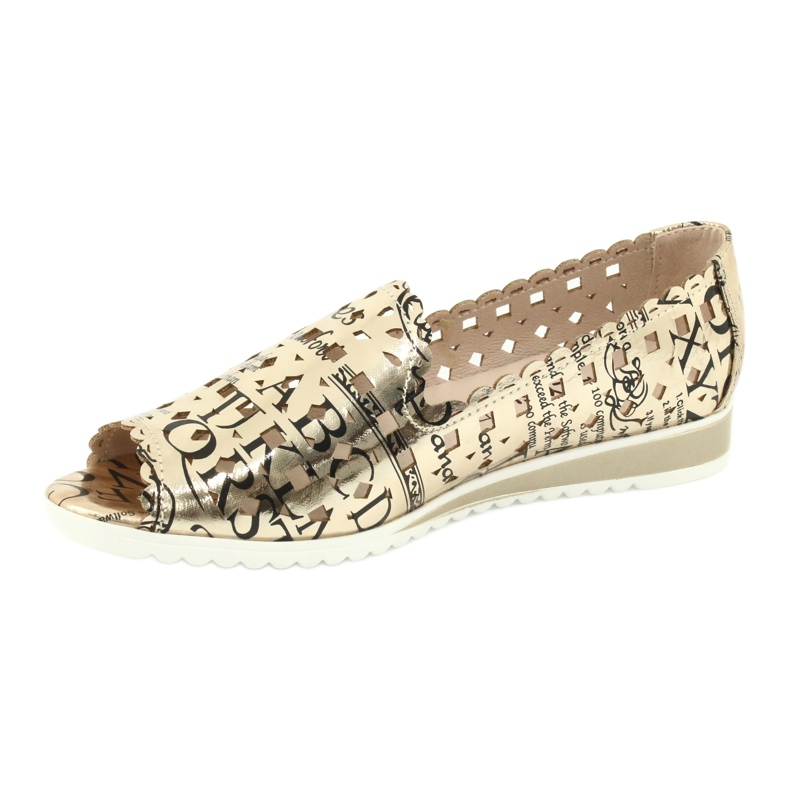 M.Daszyński Bailarinas douradas femininas Daszyński SA135-1 preto amarelo 2 M.Daszyński Bailarinas douradas femininas Daszyński SA135-1 preto amarelo 2