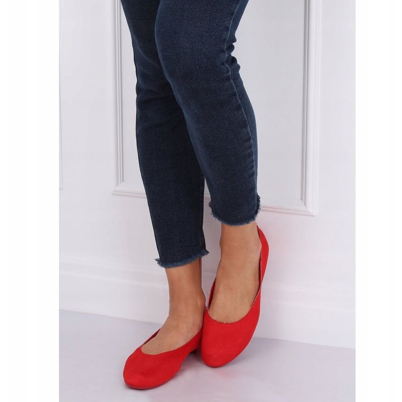 Bailarinas vermelhas macias femininas NK17P Vermelho 2 Bailarinas vermelhas macias femininas NK17P Vermelho 2