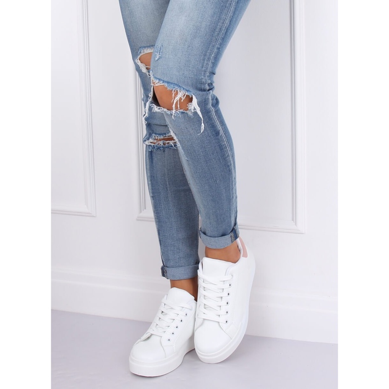 Tênis feminino branco 85-428 WHITE / PINK rosa 1