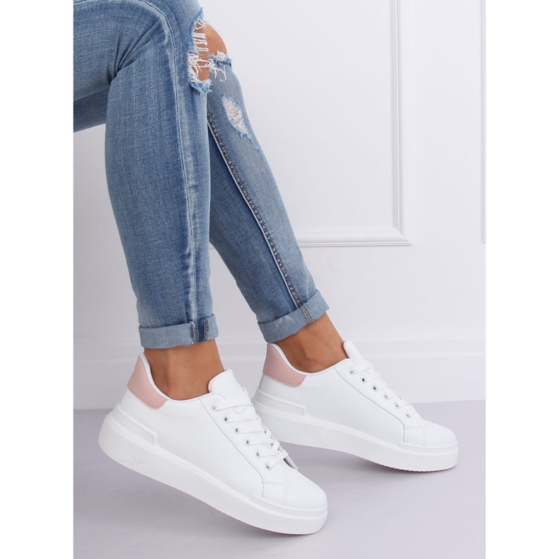 Tênis feminino branco 85-428 WHITE / PINK rosa 2