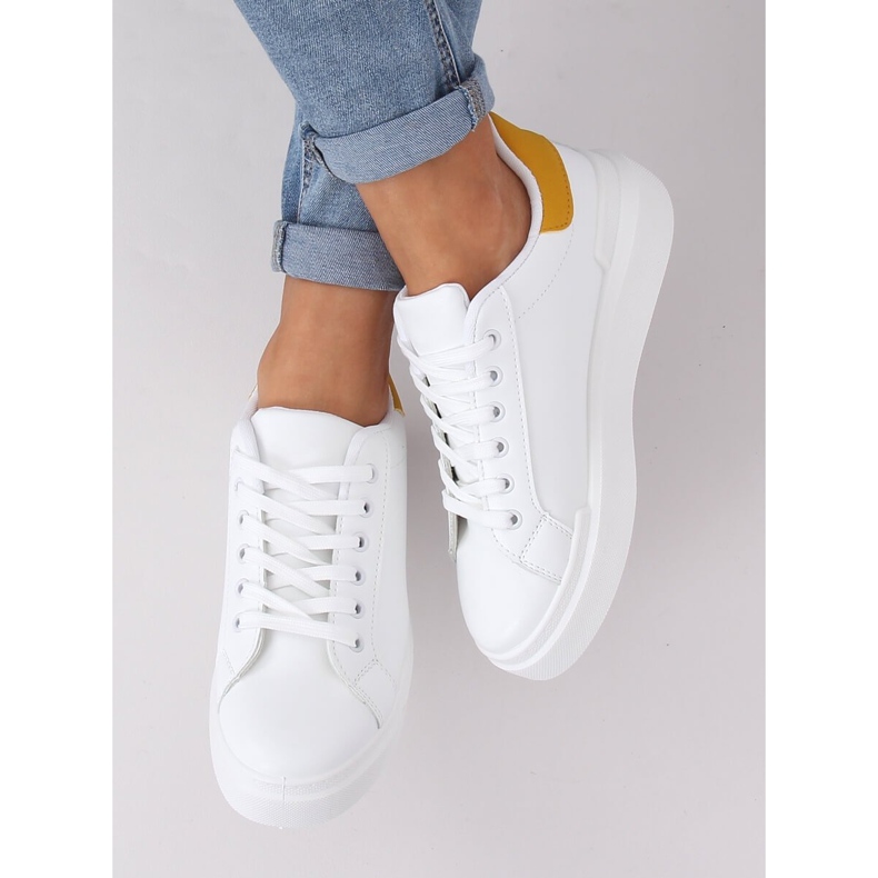 Tênis feminino branco 85-428 BRANCO / AMARELO 2