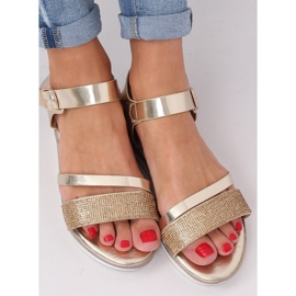 Sandálias femininas douradas D-118 Gold dourado 1