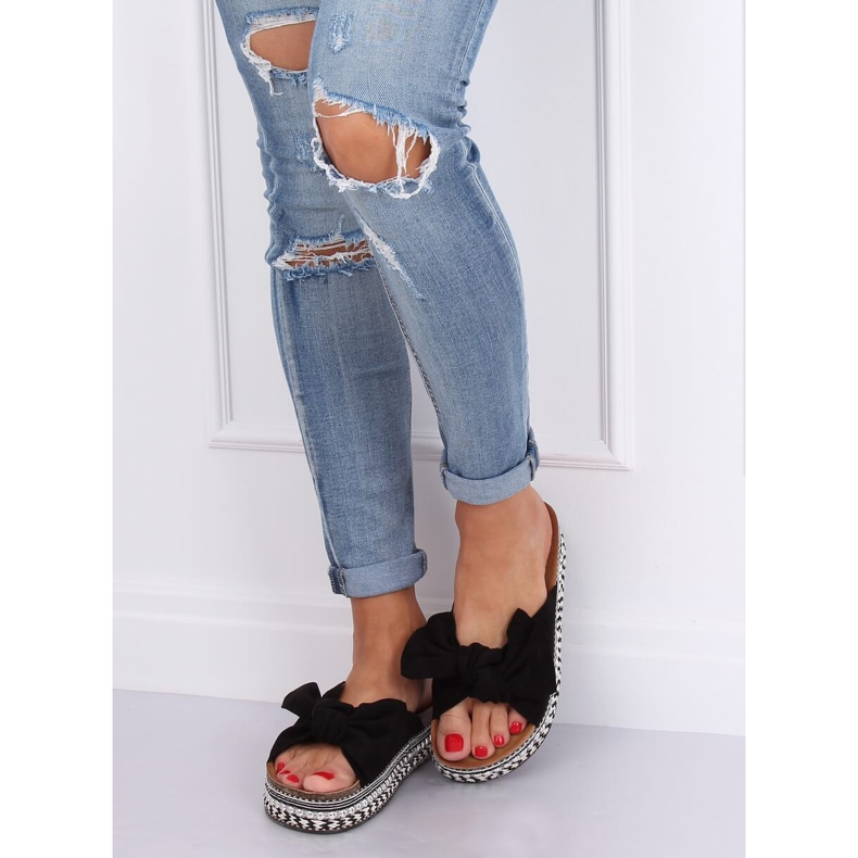 Sapatilhas pretas femininas negras LK29P pretas preto 2