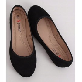 CD63P Black plain black ballerinas preto 1