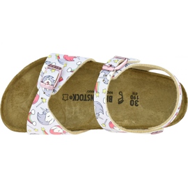 Sandálias Birkenstock Rio Plain Bfdd Kids 1015620 rosa 2