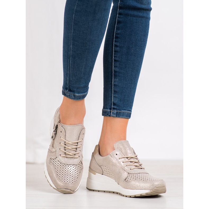 Filippo Tênis Dourados Com Brilho 2