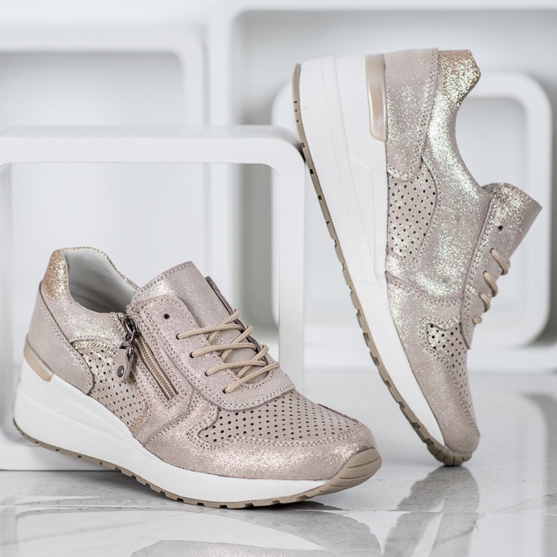 Filippo Tênis Dourados Com Brilho 1