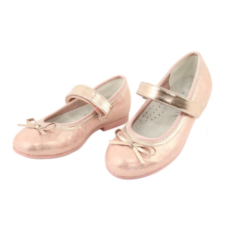 Golden Rose Ballerinas com o arco American Club GC02 rosa dourado 3