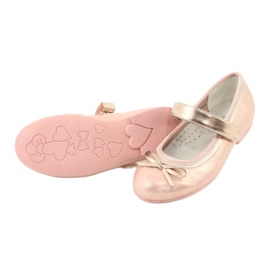 Golden Rose Ballerinas com o arco American Club GC02 rosa dourado 4
