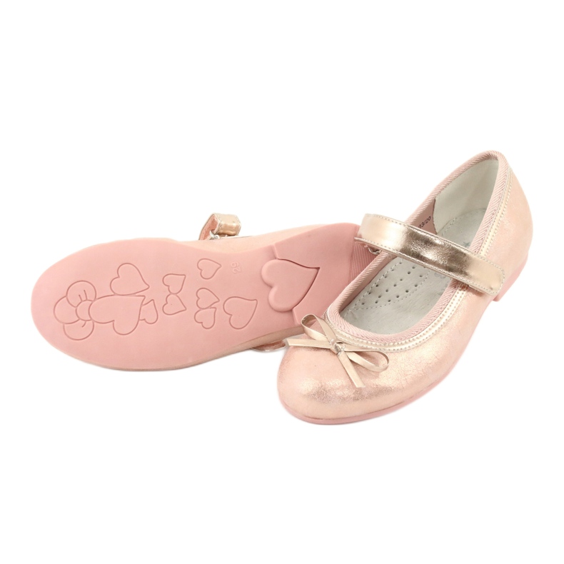 Golden Rose Ballerinas com o arco American Club GC02 rosa dourado 4
