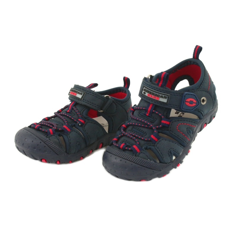 American Club Sandálias de meninos Inserir DR08/20 Velcro azul marinho 1