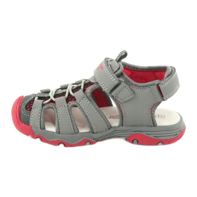 American Club Sandals Grey-Red Leather Insert XD06/20 cinza 2