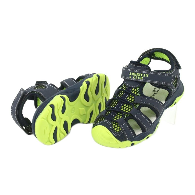 Sandálias em couro American Club XD06 / 20 azul marinho azul-marinho verde 3