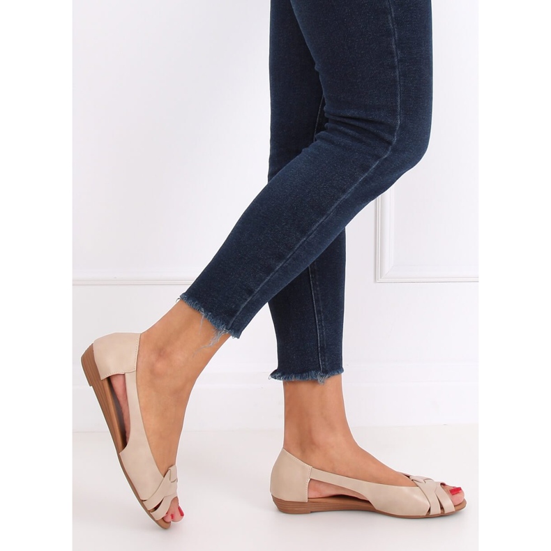 Bailarinas com corte bege CC221P bege 1