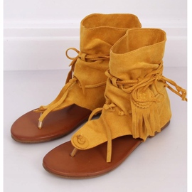 Chinelos com parte superior mel SL1010P Amarelo 1 Chinelos com parte superior mel SL1010P Amarelo 1