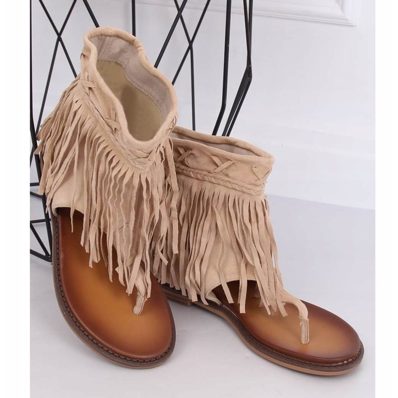 Chinelos bege com parte superior NS129P Beige 1