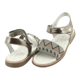 American Club Sandálias femininas Couro Prata Metallic Insert com lantejoulas GC07/20 3