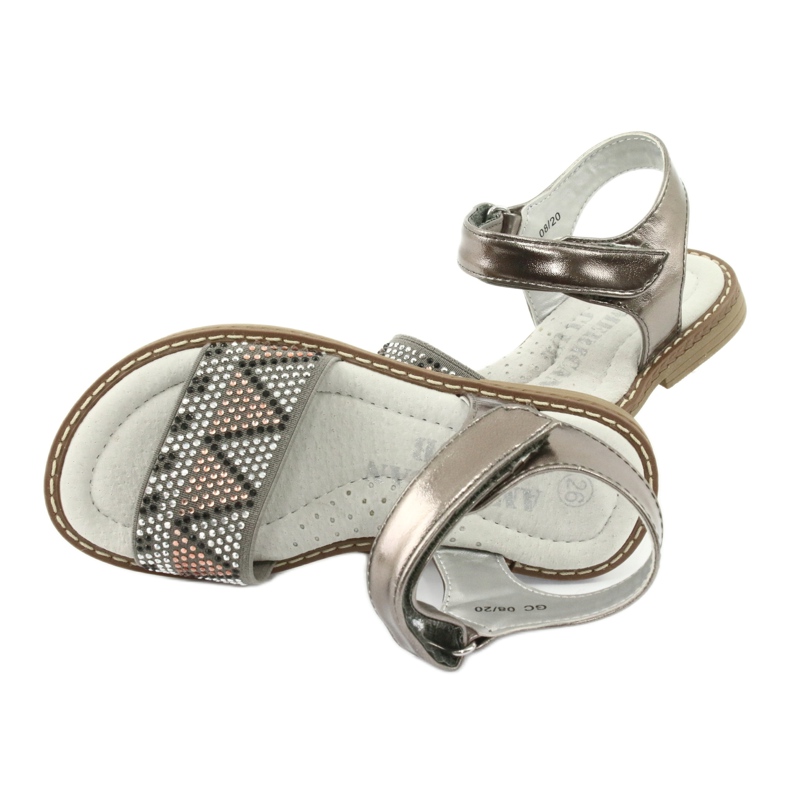 American Club Sandals Girls prata 5