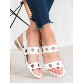 Kylie Sandálias brancas casuais branco 1