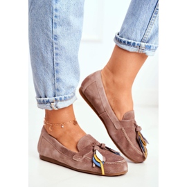 Mocassins femininos Maciejka Couro Bege 04494-04 / 00-5 1