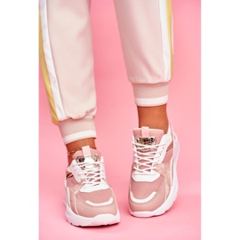 SEA Tênis feminino esportivo branco e rosa Martina 2