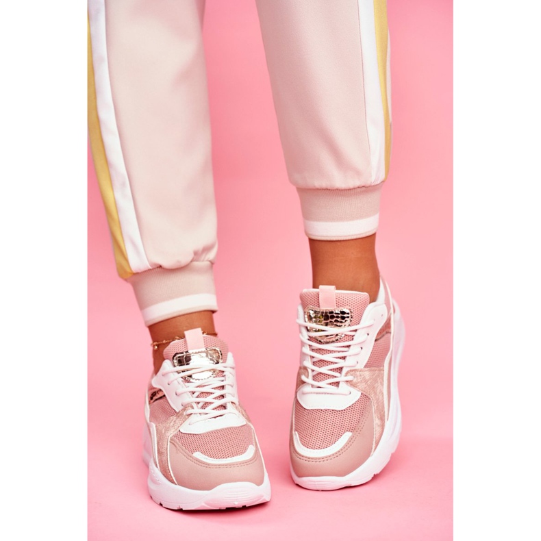 SEA Tênis feminino esportivo branco e rosa Martina 2