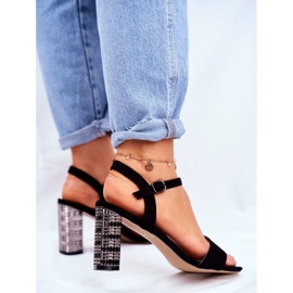 S.Barski Sandálias de salto feminino pretas Barski Baskila preto 2