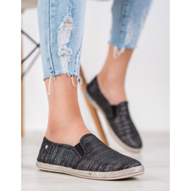 Balada Slipons de tecido leve preto 1