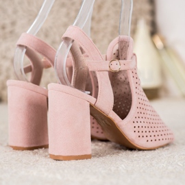 Small Swan Sandálias Openwork In Stars rosa 1