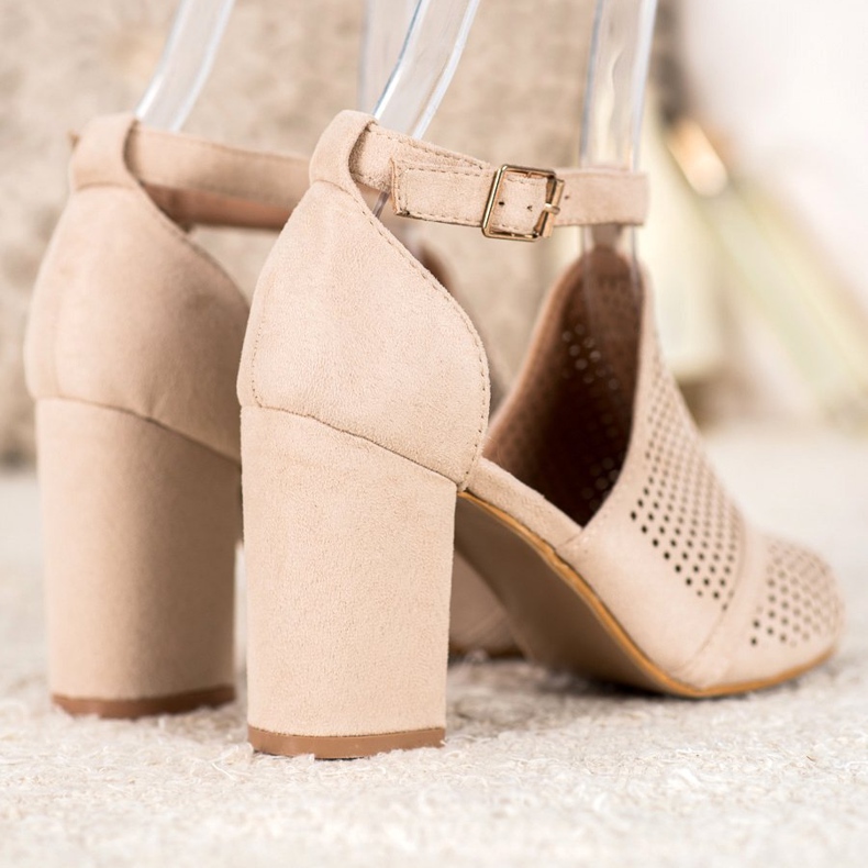 Small Swan Sandálias elegantes a céu aberto bege 2