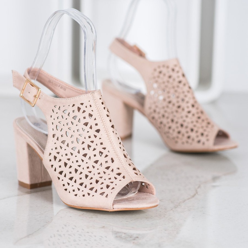 Goodin Sandálias a céu aberto com camurça castanho 2