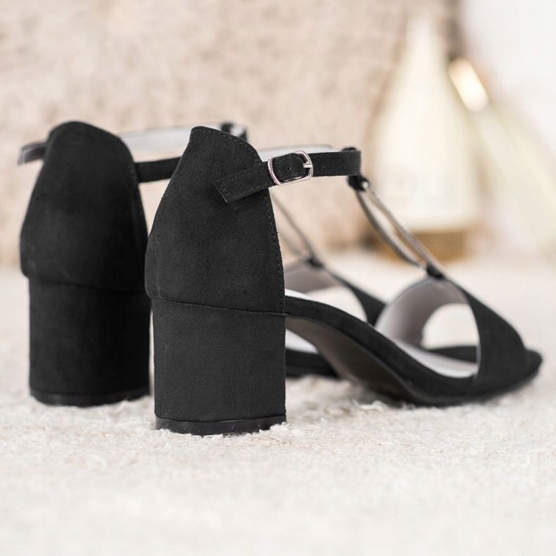 Goodin Sandálias elegantes de salto alto preto 2