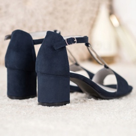 Goodin Sandálias elegantes de salto alto azul marinho azul 2