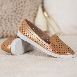 Renda Senhores elegantes com cristais marrom dourado 1