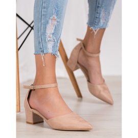 Small Swan Bombas elegantes marrom 2