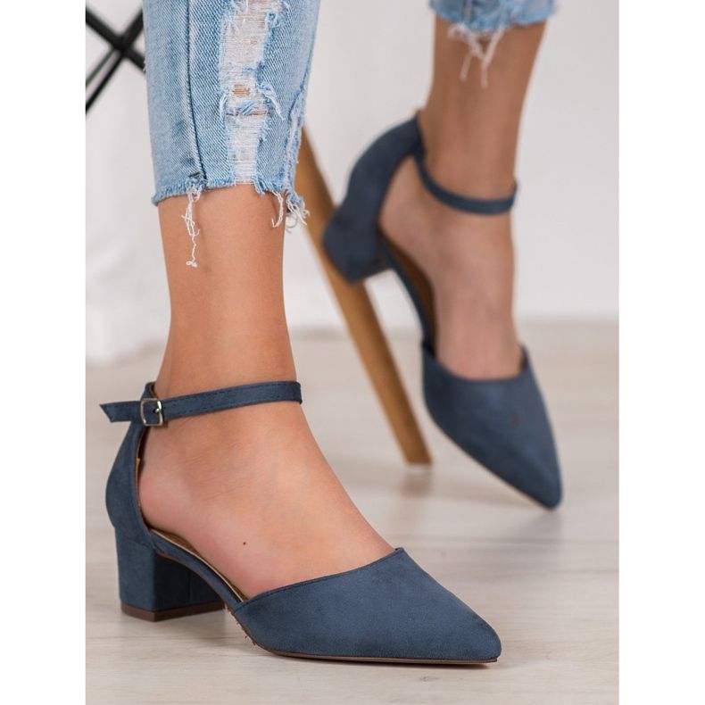 Small Swan Bombas elegantes azul marinho 1