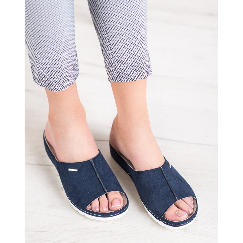 Chinelos cintilantes VINCEZA confortáveis azul 1