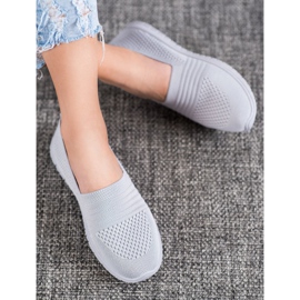 SHELOVET Slipons com aberturas confortáveis cinza 1