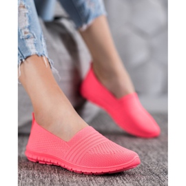 SHELOVET Slipons com aberturas confortáveis rosa 2 SHELOVET Slipons com aberturas confortáveis rosa 2