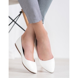 Seastar Bailarinas de couro ecológico branco 1