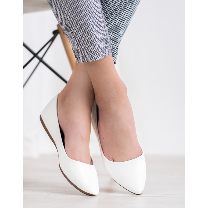 Seastar Bailarinas de couro ecológico branco 1