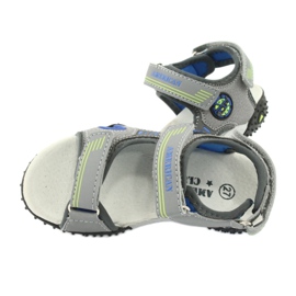 American Club Sandálias com palmilha de couro American HL20/20, cinza-azulado 4