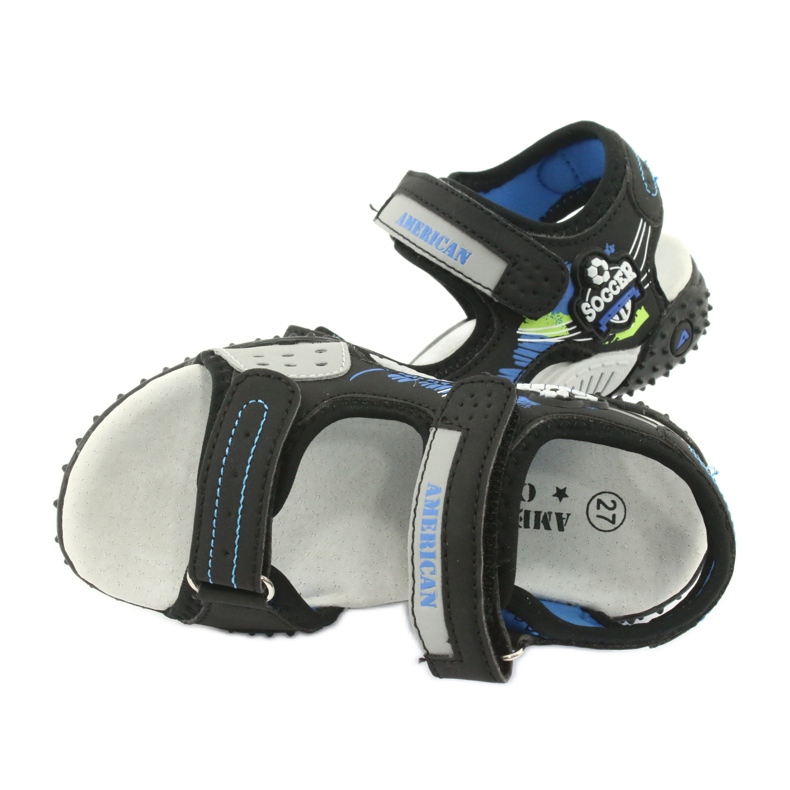 American Club Sandals Leather Insert HL21/20 preto/azul 4