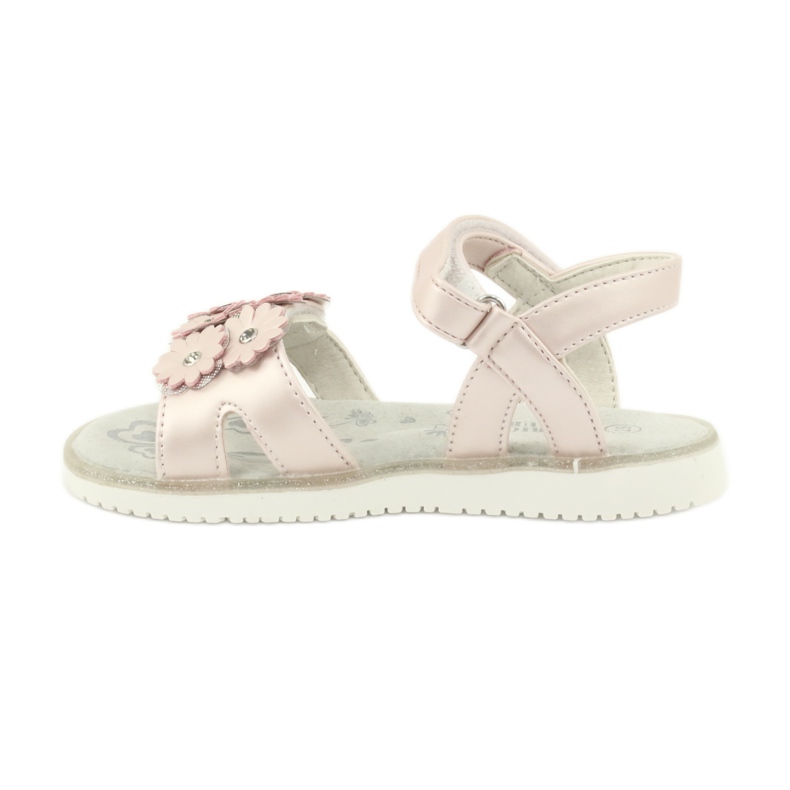 Sandálias rosa com lantejoulas pérolas American Club XD10/20 1