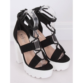 Sandálias pretas na plataforma NS120 Black preto 2